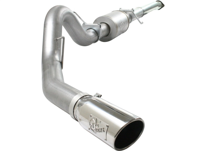 aFe Atlas 4 Inch Aluminized Steel Cat-Back Exhaust System with Polished Tip for Ford F-150 2011-2014 V6-3.5L