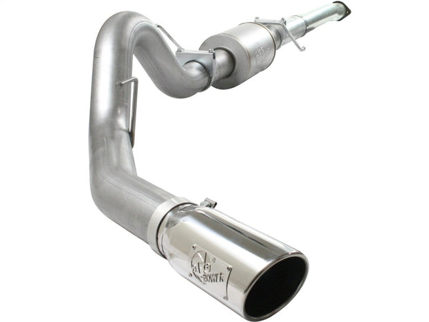 aFe Atlas 4 Inch Aluminized Steel Cat-Back Exhaust System with Polished Tip for Ford F-150 2011-2014 V6-3.5L
