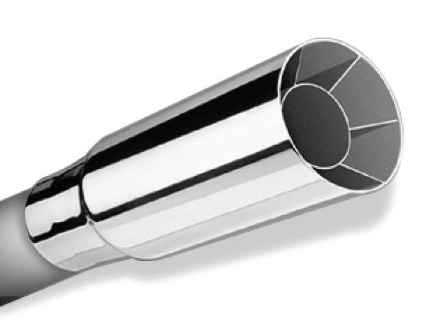 Borla Universal Polished Exhaust Tip with 2-Inch Inlet and 2.5-Inch Outlet - Part #20102