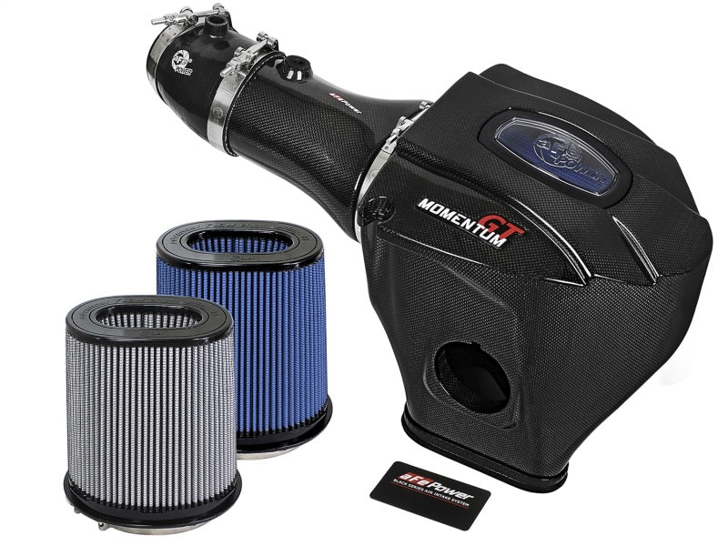 aFe Momentum GT Black Series Carbon Fiber Cold Air Intake System with Pro 5R & Pro DRY S Filters for Dodge Challenger and Charger SRT Hellcat 2017-2022