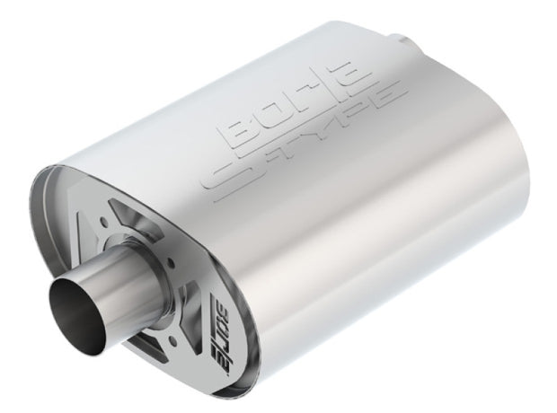 Borla CrateMuffler for Ford 5.0L Coyote – S-Type 2.5-inch Offset/Center Exhaust Muffler Part #400855