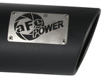 aFe Power Diesel Exhaust Tip Black - 4 in Inlet x 5 in Outlet x 12 in Length Bolt-On, Right Side