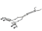 Borla Atak Cat-Back Exhaust System for 2017-2023 Chevrolet Camaro ZL1 6.2L V8 with Dual Mode NPP Valves and Carbon Fiber Tips