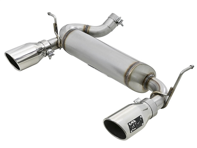 aFe Rebel Series 2.5-inch Stainless Steel Axle-Back Exhaust with Polished Tips for Jeep Wrangler (2007-2018) - V6 3.6L/3.8L