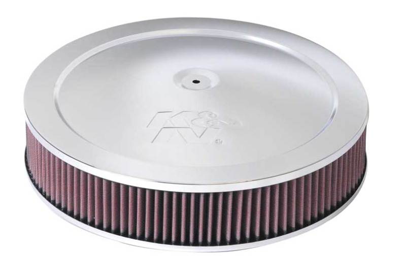 K&N Engineering 14-inch Red Custom Air Cleaner Assembly with 5.125-inch ID and 14-inch OD