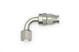 DeatschWerks 8AN Female Swivel 90-Degree Hose End PTFE with Olive Insert, Titanium Anodized - Part #6-02-0856