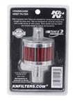 K&N Engineering 62-1100 Steel Base Crankcase Vent Filter – 0.5 Inch Vent OD, 2 Inch Diameter, 1.5 Inch Height