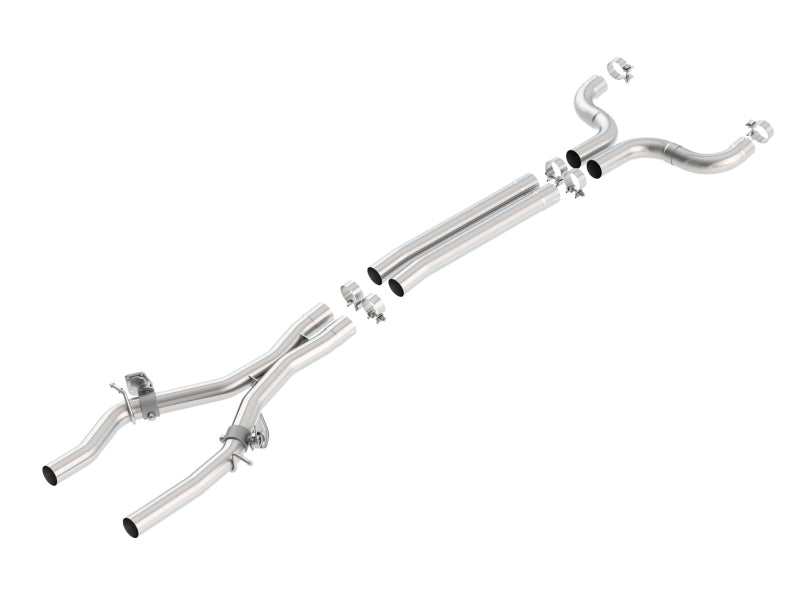 Borla X-Pipe with Mid-Pipes for 2016-2024 Chevrolet Camaro SS and LT1 6.2L V8, Part Number 60610