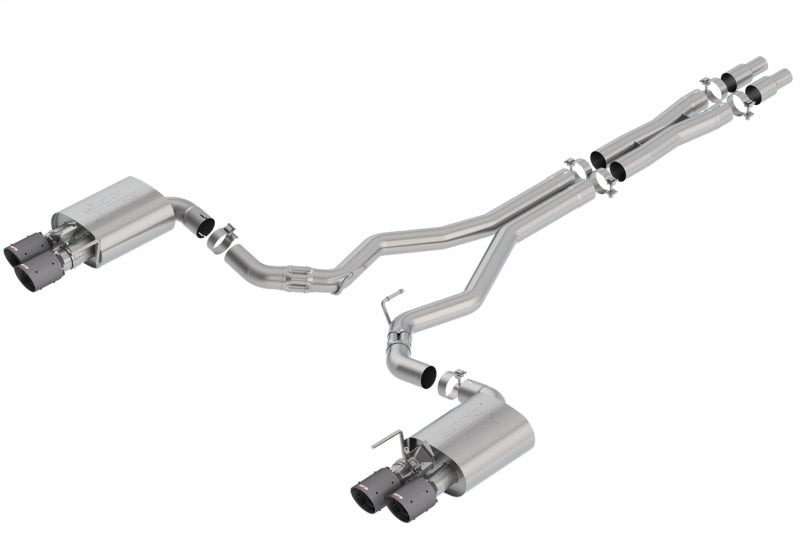 Borla ATAK Cat-Back Exhaust System for 2018-2023 Ford Mustang GT with Carbon Fiber Black Tips