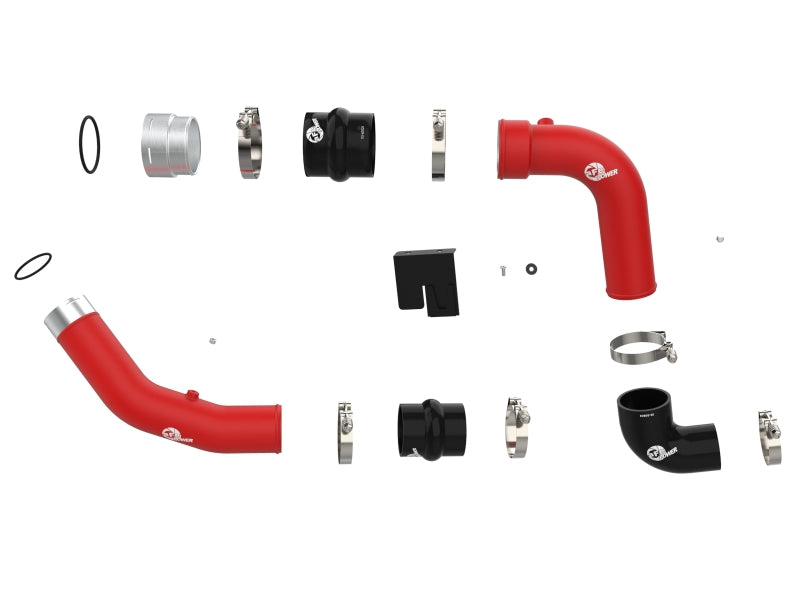 aFe Power BladeRunner Aluminum Hot and Cold Charge Pipe Kit for Ford F-250 and F-350 6.7L Diesel - Red