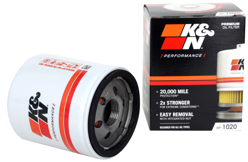 K&N Engineering HP-1020 Premium Wrench-Off Oil Filter for Engine Protection