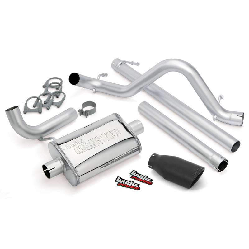 Banks Power 07-11 Jeep Wrangler 3.8L Monster Exhaust System with Black Tip