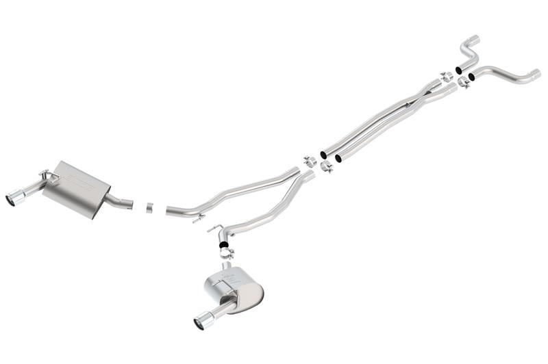 Borla 14-15 Chevrolet Camaro 3.6L V6 Single Split Rear Exit Touring Cat-Back Exhaust System