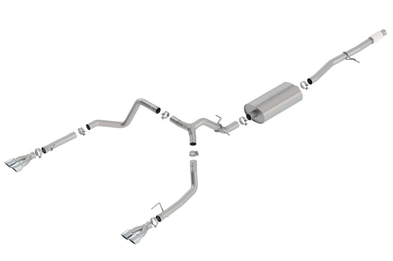 Borla 2019 Chevy Silverado 1500 5.3L V8 CC SB Touring Cat-Back Exhaust with Quad Square Tips