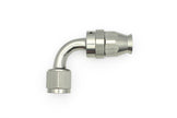 DeatschWerks 8AN Female Swivel 90-Degree Hose End PTFE with Olive Insert, Titanium Anodized - Part #6-02-0856