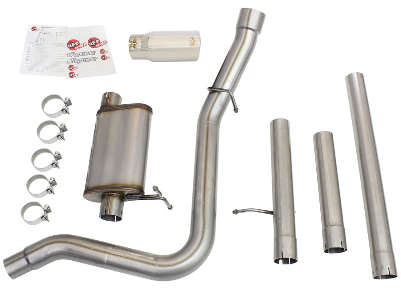 aFe MACH Force XP 3-inch to 3.5-inch Stainless Steel Cat-Back Exhaust System with Polish Tip for Ford Super Duty (1999-2004)