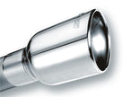 Borla Universal Polished Exhaust Tip with Clamp – 2.5 Inch Inlet, 4.25 x 3.5 Inch Single Oval Rolled-Edge Angle-Cut Outlet