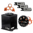 DeatschWerks 5.5L Modular Surge Tank with Three DW300 Fuel Pumps for High-Performance Automotive Applications