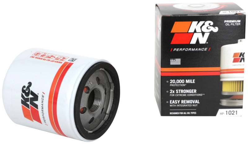 K&N Engineering HP-1021 Premium Wrench-Off Oil Filter for Engine Protection and High Flow Rates
