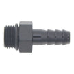 DeatschWerks 6AN ORB Male to 5/16 inch Male Triple Barb Fitting with O-Ring - Anodized Matte Black
