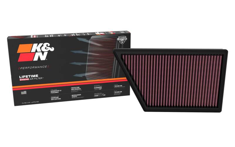 K&N Engineering 33-3185 High-Flow Drop-In Air Filter for Ford Ranger and Everest 2.0L Diesel