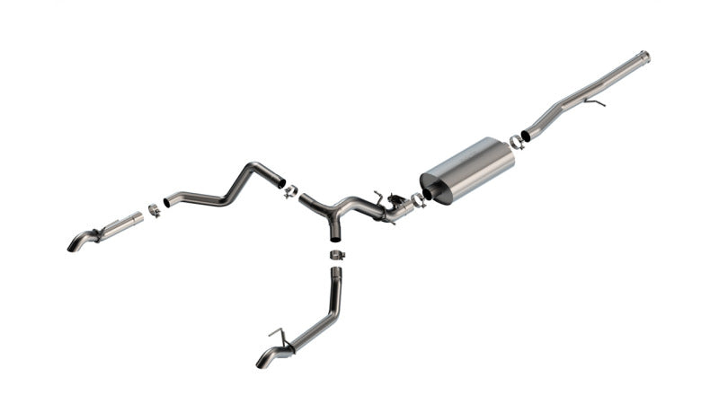 Borla Touring Cat-Back Exhaust System for 2024-2026 Chevy Silverado 1500 ZR2 & GMC Sierra 1500 AT4X 6.2L V8