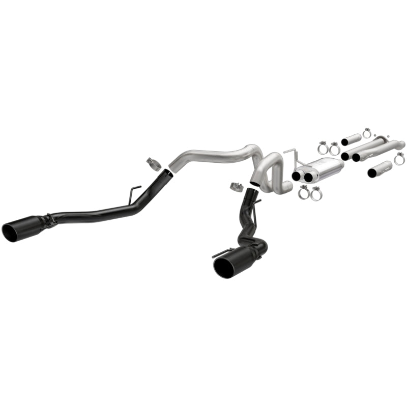 MagnaFlow Street Series Cat-Back Exhaust System for 2017-2021 Ford F-150 3.5L - Black Coated Dual Tips