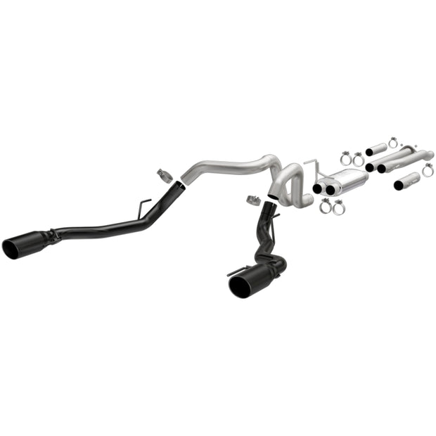 MagnaFlow Street Series Cat-Back Exhaust System for 2017-2021 Ford F-150 3.5L - Black Coated Dual Tips