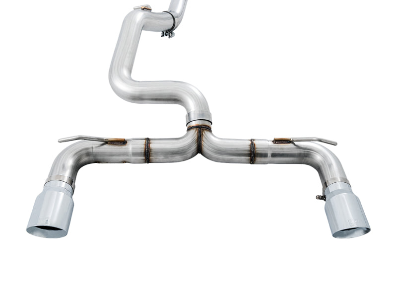 AWE Tuning Ford Focus RS Track Edition Cat-Back Exhaust with Chrome Silver Tips