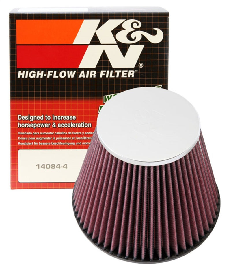 K&N Engineering RF-1048 Round Tapered Universal Air Filter - 6-Inch Flange ID, 7.5-Inch Base OD, 4.5-Inch Top OD, 6-Inch Height