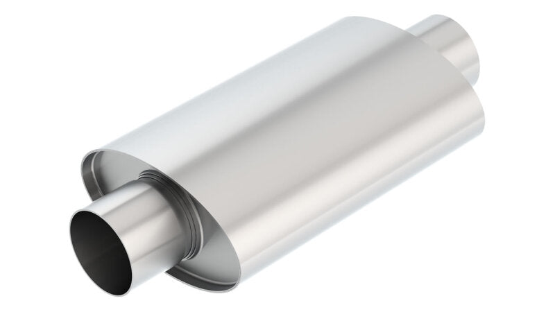 Borla XR-1 Multi-Core 3-Inch Center Inlet/Outlet Oval Racing Muffler for Rotary Engines