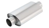 Borla XR-1 Multi-Core 3-Inch Center Inlet/Outlet Oval Racing Muffler for Rotary Engines