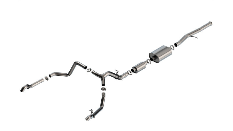 Borla S-Type Cat-Back Exhaust System for Chevrolet Silverado 1500 ZR2 & GMC Sierra 1500 AT4X 6.2L V8