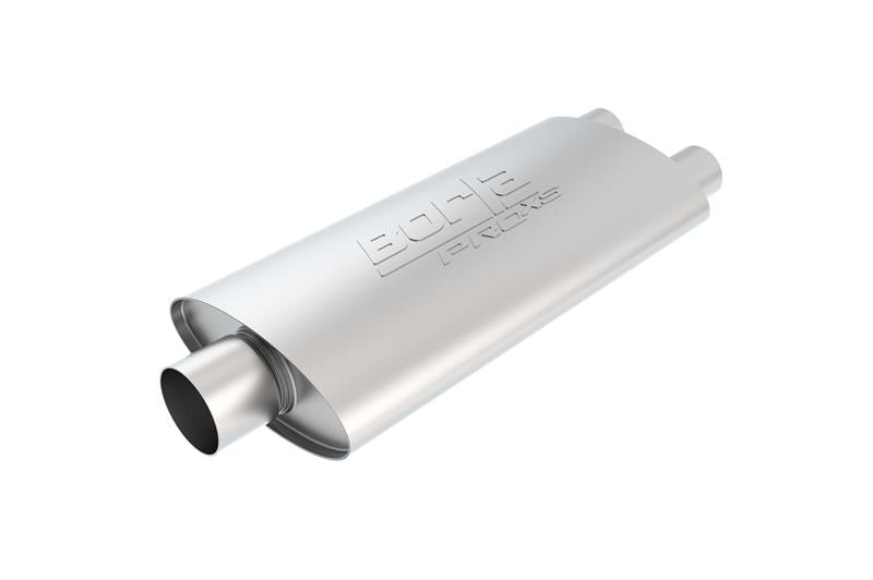 Borla ProXS 3-Inch Inlet Dual 2.25-Inch Outlet Oval Muffler with Reversible Design