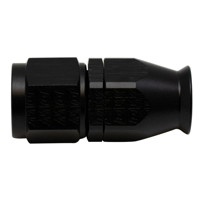 DeatschWerks 8AN Female Swivel Straight Hose End PTFE - Anodized Matte Black, Part No. 6-02-0854-B