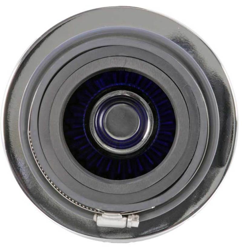 K&N Engineering Universal Air Filter Chrome Round Tapered – 4-inch Flange ID, 1.125-inch Flange Length, 5.5-inch Height