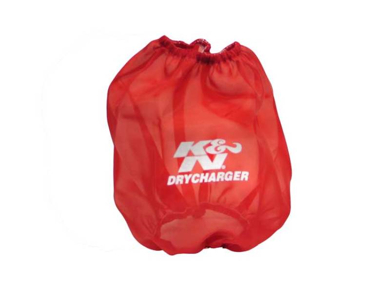 K&N Engineering RF-1041DR Round Tapered Drycharger Air Filter Wrap - Red, 7.5 Inch Base Diameter