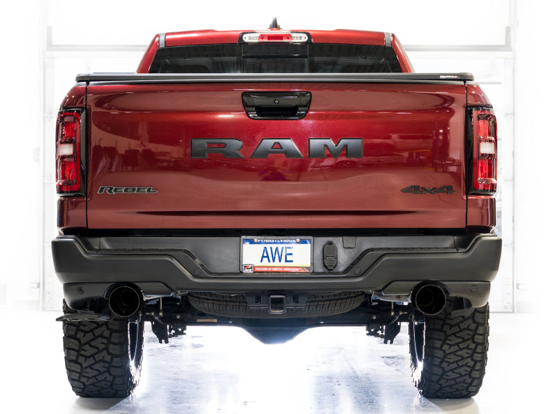 AWE Tuning 2025+ Ram 1500 3.0TT Rebel Cat-Back Exhaust with Diamond Black Tips - Part 3015-33531