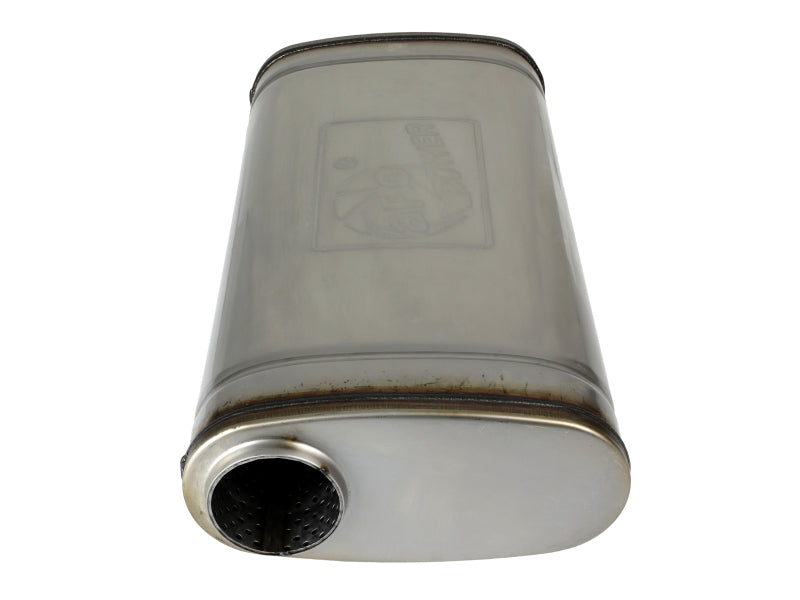 aFe MACH Force-Xp 304 Stainless Steel Muffler with 2.5-inch Center/Offset Inlet, 18-inch Length