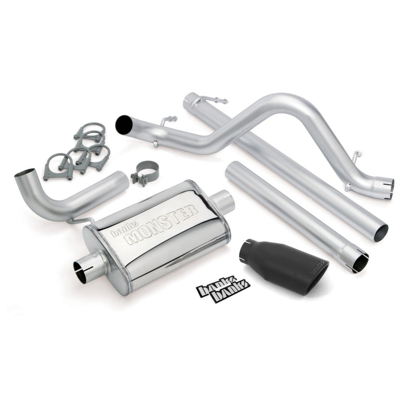 Banks Power 07-11 Jeep Wrangler 3.8L Monster Exhaust System with Black Tip