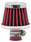 K&N Engineering 62-1600RD Crankcase Vent Filter with Chrome Top and Steel Base for Classic and Racing Engines