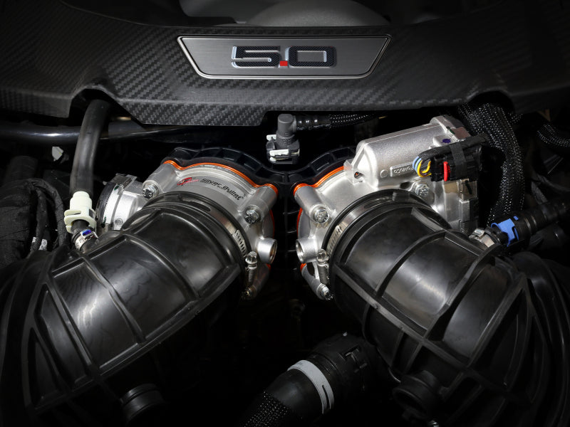 aFe Silver Bullet Throttle Body Spacer Kit for Ford Mustang GT & Dark Horse 5.0L V8 (2024-2026)