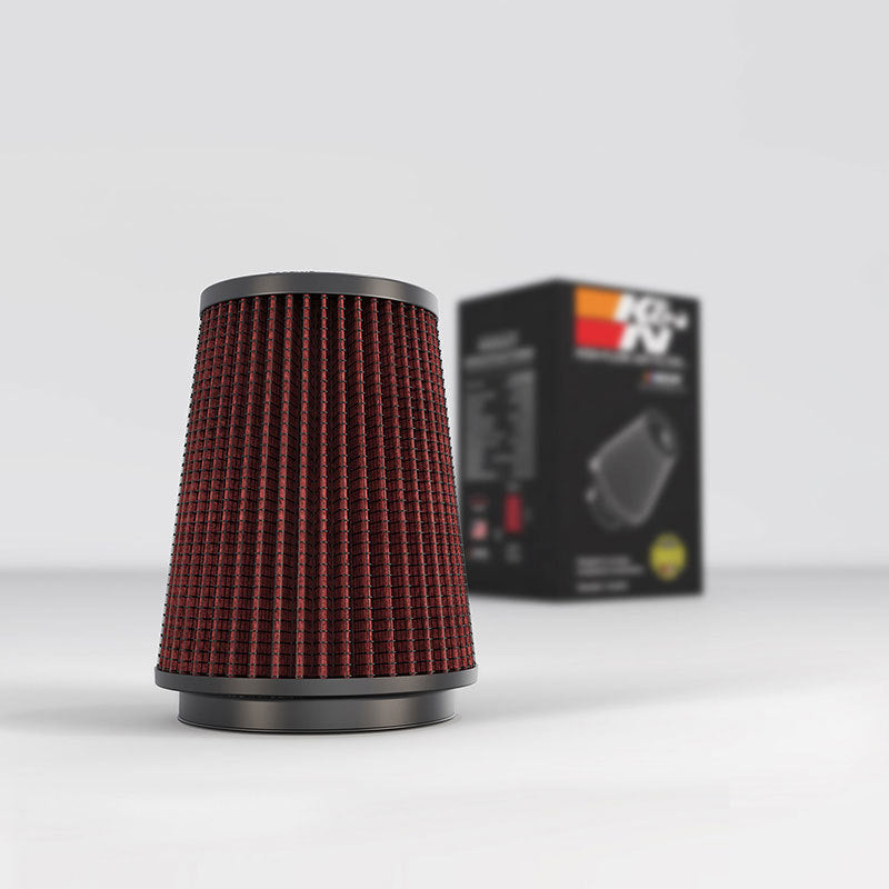 K&N Engineering Universal Rubber Air Filter - 3.5 Inch Flange, 4.625 Inch Base, 3.5 Inch Top, 5.5 Inch Height