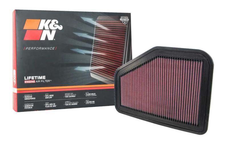 K&N Engineering 33-2919 High-Flow Drop-In Air Filter for Pontiac G8 and Chevrolet SS