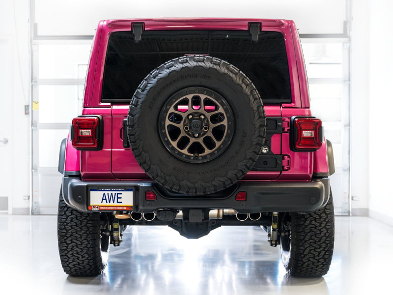 AWE Tuning 21+ Jeep Wrangler 392 SwitchPath Cat-Back Exhaust with Quad BashGuards