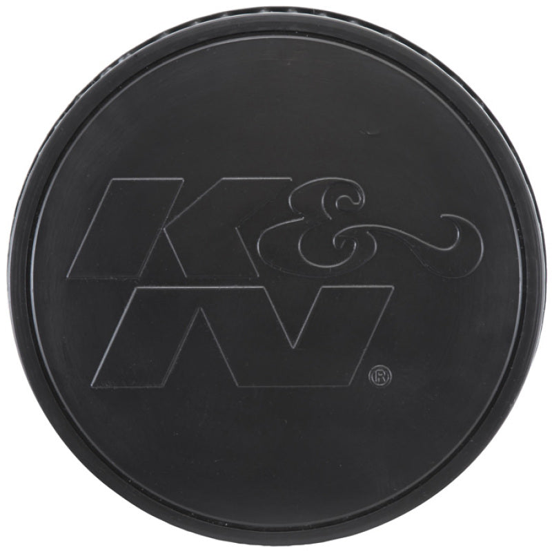 K&N Engineering RU-5283HBK Universal Rubber Round Tapered Air Filter for Ford F-250 Super Duty, 4.5 inch Flange ID