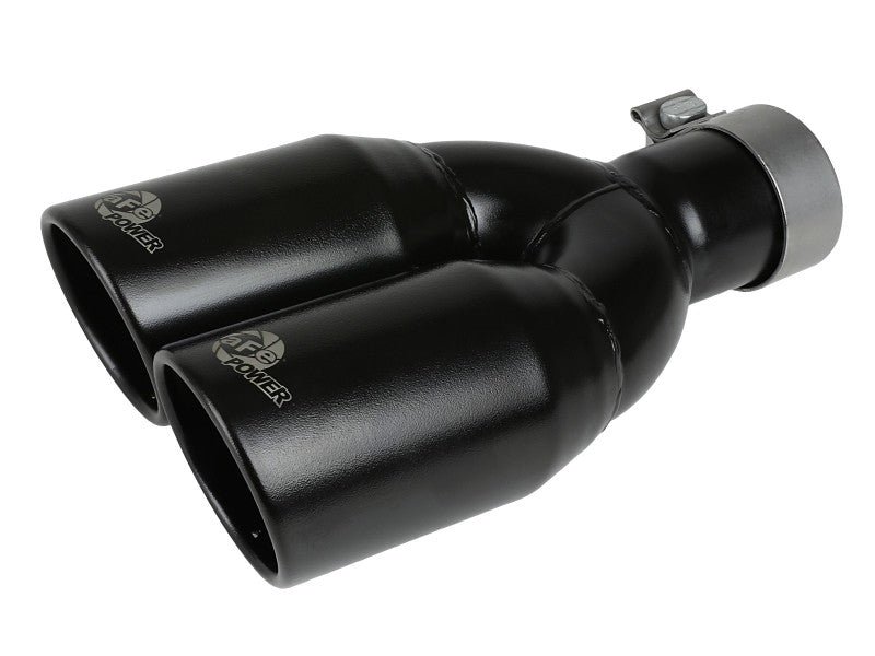 aFe Vulcan Series 3-inch to 2-1/2-inch Stainless Steel Cat-Back Exhaust System for Jeep Gladiator (JT) 2020-2021 with Black Tips