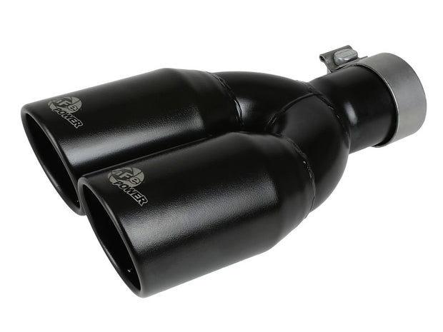 aFe Vulcan Series 3-inch to 2-1/2-inch Stainless Steel Cat-Back Exhaust System for Jeep Gladiator (JT) 2020-2021 with Black Tips