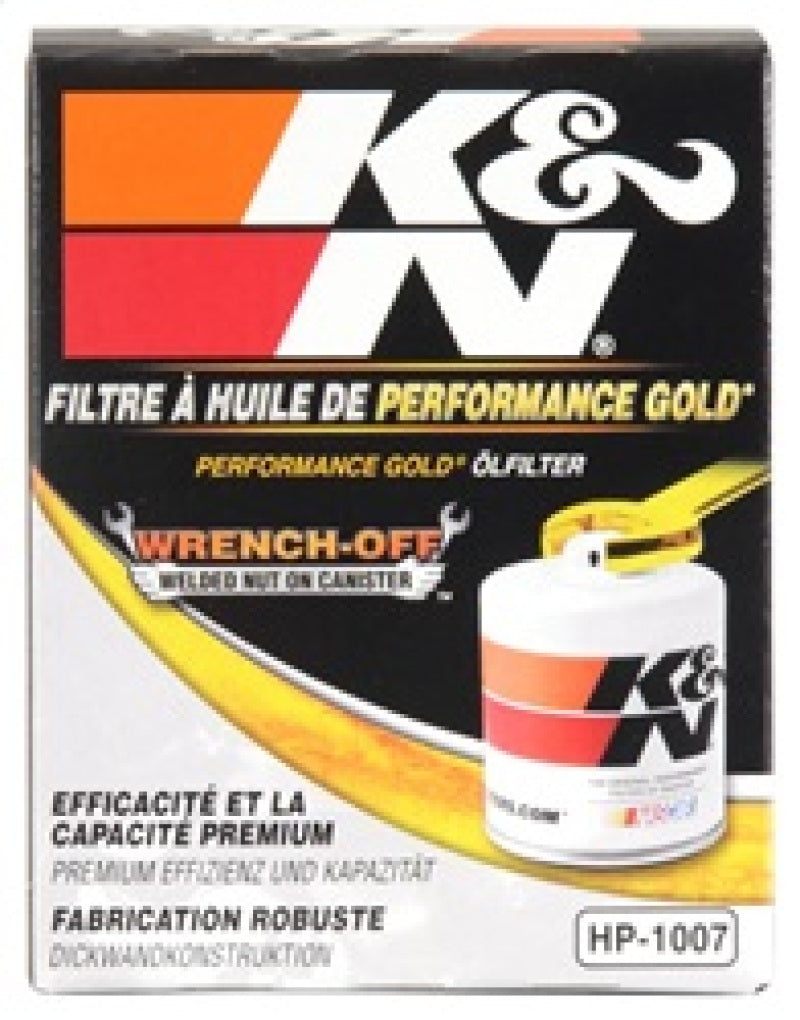 K&N Engineering Performance Gold Oil Filter for Buick, Chevrolet, and Oldsmobile - Part HP-1007