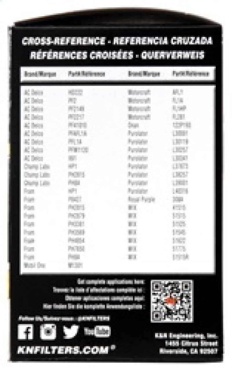 K&N Engineering HP-3001 Premium Oil Filter for Automotive Engines